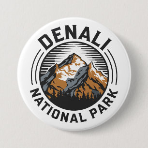 Macaron Rond 7,6 Cm Le Parc national de Denali