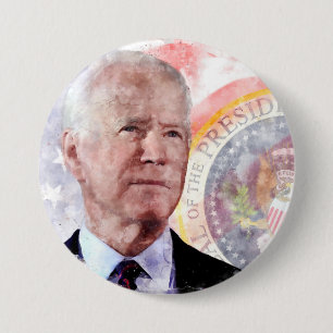 Macaron Rond 7,6 Cm Le portrait de Joe Biden, président des États-Unis