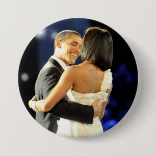 Macaron Rond 7,6 Cm Le président Barack & Michele Obama