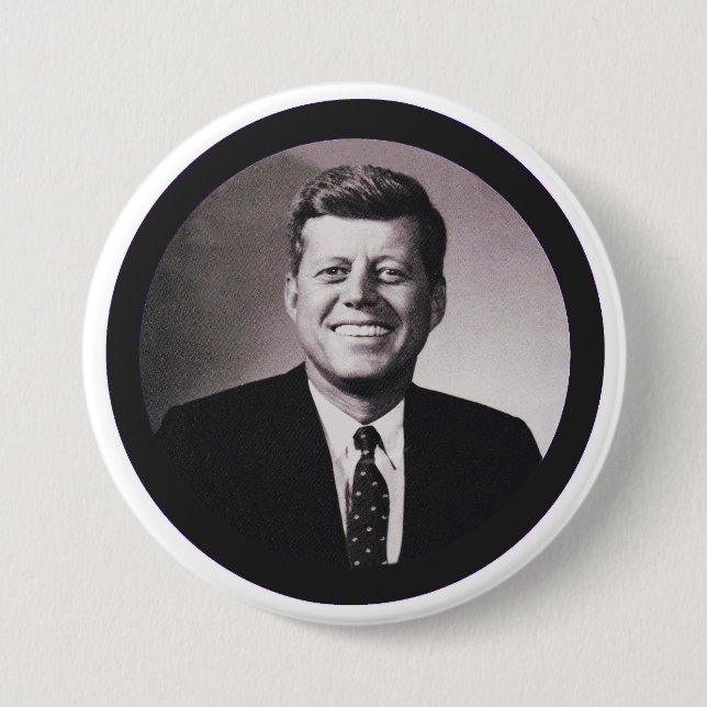 Macaron Rond 7,6 Cm Le président John F. Kennedy (Devant)