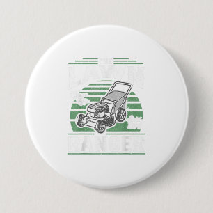 Macaron Rond 7,6 Cm Le Ranger De Pelouse Drôle Mower Gras