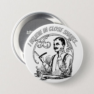 Macaron Rond 7,6 Cm Le rasage classique d'un homme