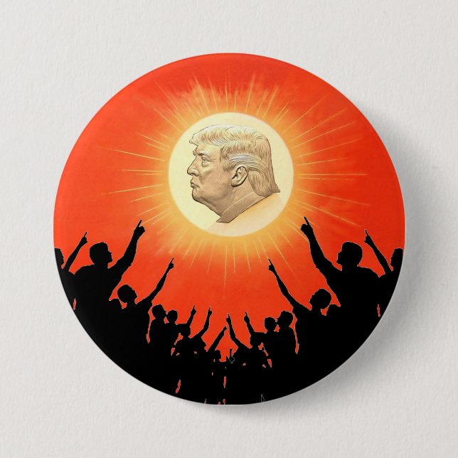 Macaron Rond 7,6 Cm Le Roi Soleil Donald Trump (Devant)