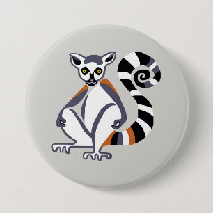 Macaron Rond 7,6 Cm Lemur - bouton