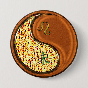 Macaron Rond 7,6 Cm Léo & Chèvre de Bois