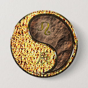 Macaron Rond 7,6 Cm Léo & Dragon de Terre
