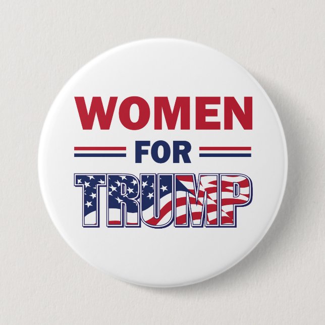 Macaron Rond 7,6 Cm Les femmes pour Trump (Devant)