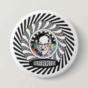 Macaron Rond 7,6 Cm Les ponceuses de Bernie est psychédélique