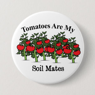 Macaron Rond 7,6 Cm Les Tomates Drôle Sont Mes Mates De Sol