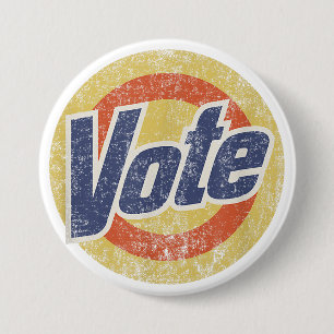 Macaron Rond 7,6 Cm Lessive anti-vote Trump drôle vintage