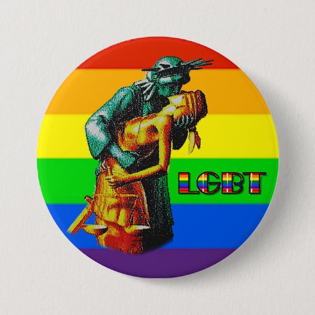 MACARON ROND 7,6 CM LGBT (Devant)