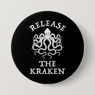 Macaron Rond 7,6 Cm Libérez Kraken
