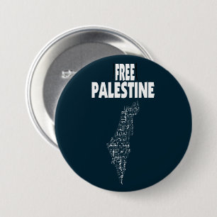 Macaron Rond 7,6 Cm Libre Palestine Arabe Palestinien Gaza