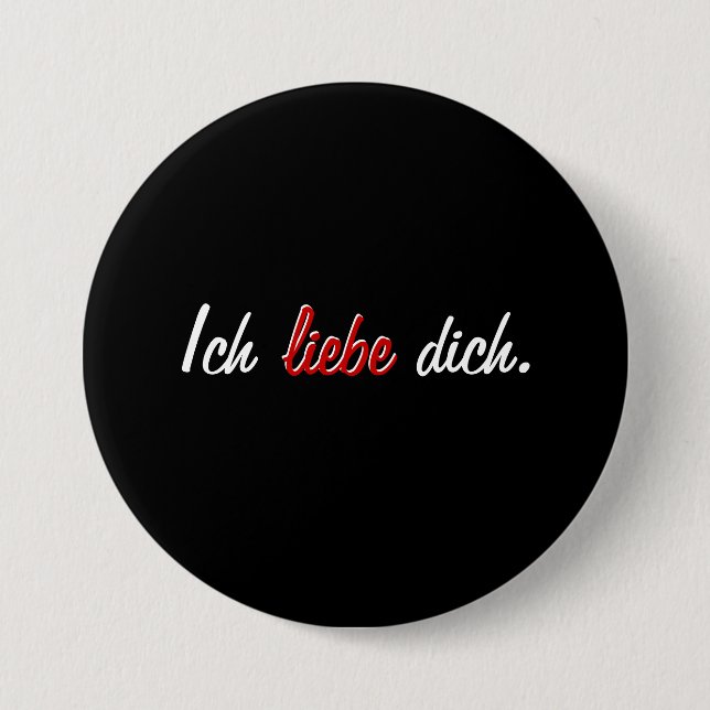 Macaron Rond 7,6 Cm Liebe dich. d'Ich (Devant)