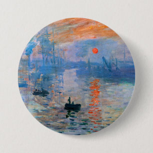 Macaron Rond 7,6 Cm L'Impression de Monet, lever du soleil