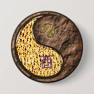 Macaron Rond 7,6 Cm Lion & Coq de Terre
