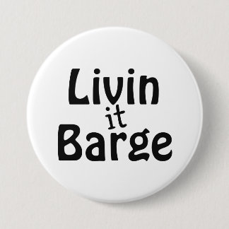 Macaron Rond 7,6 Cm Livin it Barge Canal Bateau Capitaine