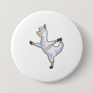 Macaron Rond 7,6 Cm Llama au Yoga Fitness