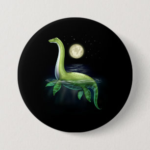 Macaron Rond 7,6 Cm Loch Ness Monster