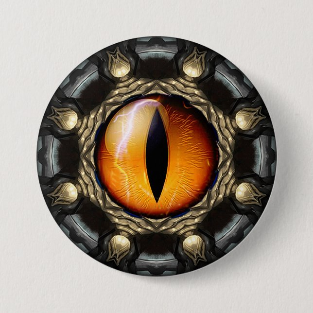 Macaron Rond 7,6 Cm L'oeil du dragon (Devant)