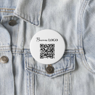 Macaron Rond 7,6 Cm Logo d'entreprise Code QR promotionnel de la socié