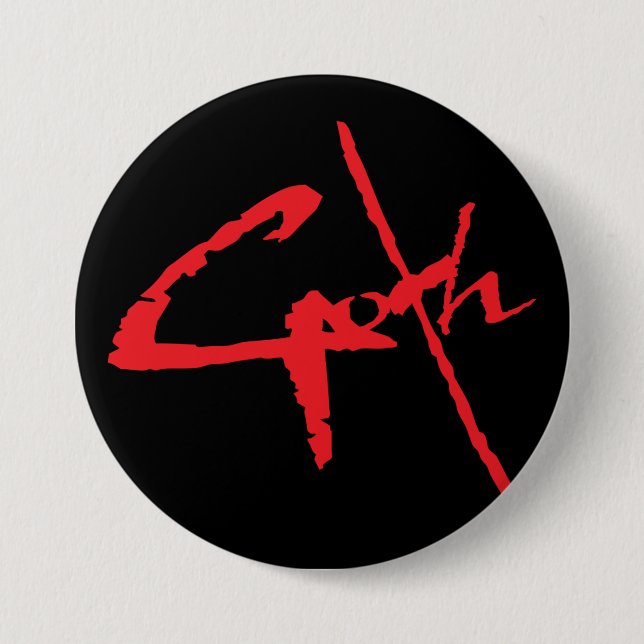 Macaron Rond 7,6 Cm logo_goth (Devant)