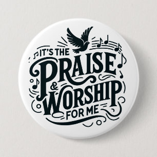 Macaron Rond 7,6 Cm Louange et culte