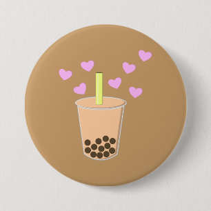 Macaron Rond 7,6 Cm Love Bubble Tea