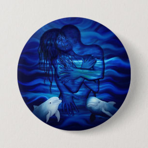 Macaron Rond 7,6 Cm Love, Passion act - pair with Dolphin pair