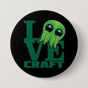 Macaron Rond 7,6 Cm Lovecraft Baby Cthulhu Design - Éffrayant mignon A