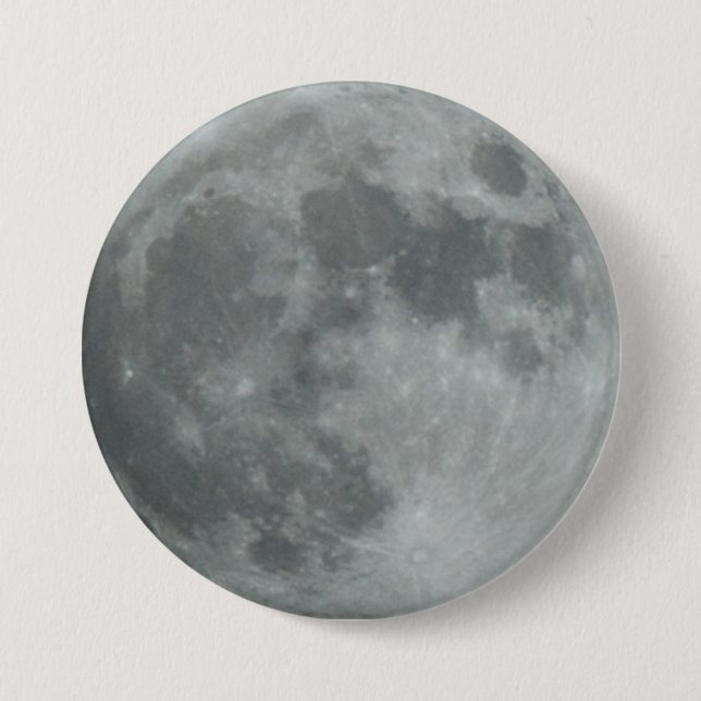 Macaron Rond 7,6 Cm Lune Crise Ciel foncé Plein Lunaire ronde (Devant)