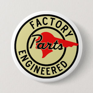 Macaron Rond 7,6 Cm L'usine vintage de Pontiac partie le signe