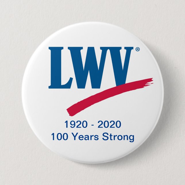 Macaron Rond 7,6 Cm LWV 100 Years Strong Button (Devant)