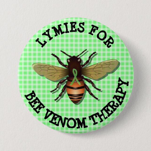 Macaron Rond 7,6 Cm Lymies pour Bee Venom Therapy Button (Devant)