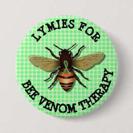 Macaron Rond 7,6 Cm Lymies pour Bee Venom Therapy Button