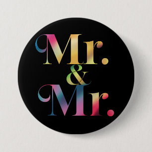 Macaron Rond 7,6 Cm M. & M. Gay Bachelor Party Mariage gay