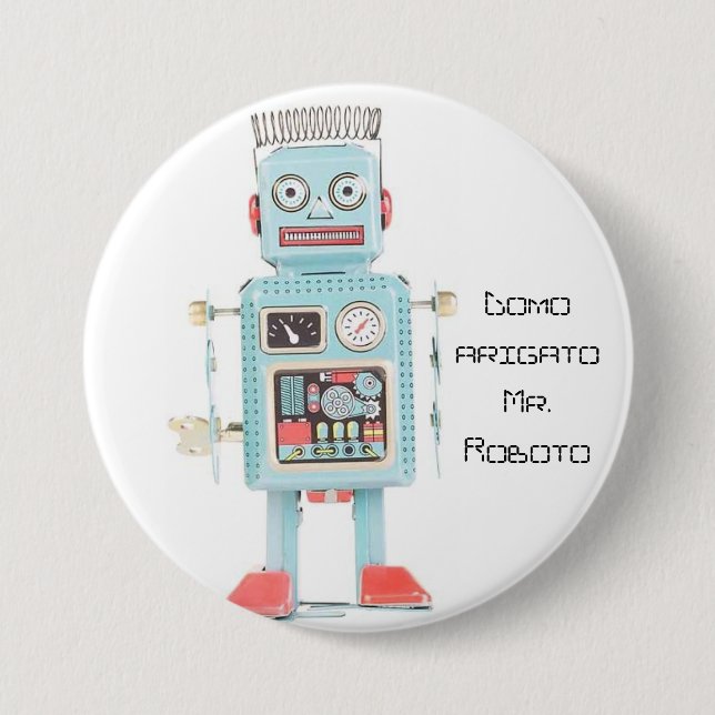 Macaron Rond 7,6 Cm M. Roboto d'arigato de Domo (Devant)