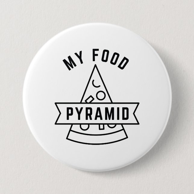 Macaron Rond 7,6 Cm Ma pyramide alimentaire (Devant)