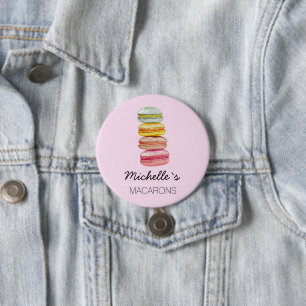 Macaron Rond 7,6 Cm Macarons Français Aquarelle Peints à la main