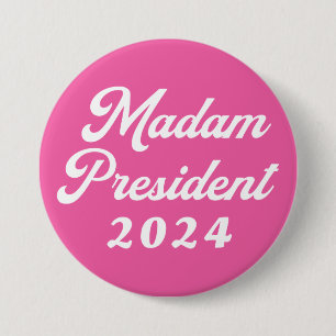 Macaron Rond 7,6 Cm Madame la Présidente Kamala Harris élection 2024