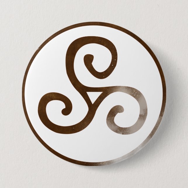 Macaron Rond 7,6 Cm Magick - Triskele (Devant)