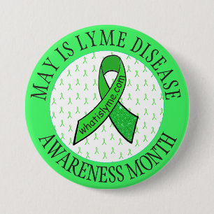 Macaron Rond 7,6 Cm Mai est Lyme Mois de sensibilisation à la maladie 