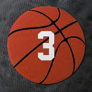 Macaron Rond 7,6 Cm Maillot de basketball personnalisé avec numéro ou 