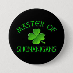 Macaron Rond 7,6 Cm Maître des Shenanigans Funny St. Patrick's Day