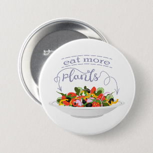 Macaron Rond 7,6 Cm Mangez plus de plantes frais motivation salade let