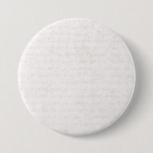 Macaron Rond 7,6 Cm Manuscrit français antique de papier vintage