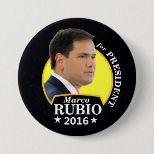 Macaron Rond 7,6 Cm Marco Rubio 2016 pour le président