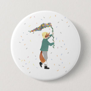 Macaron Rond 7,6 Cm Mardi Gras Enfants Carnaval Printemps Illustration