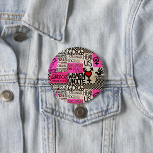 Macaron Rond 7,6 Cm Mars des femmes continue, Pin (3" rond)