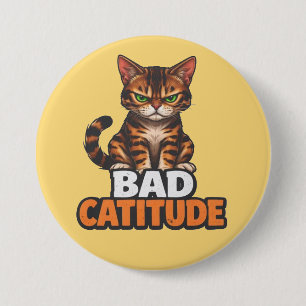 Macaron Rond 7,6 Cm Mauvaise Catitude
